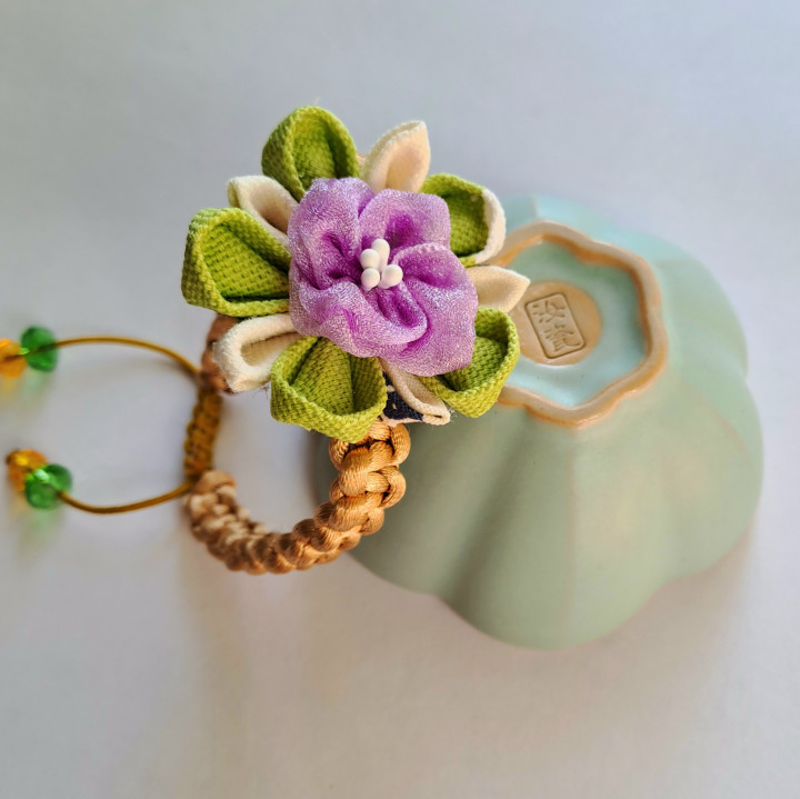 日式細工花編結手環