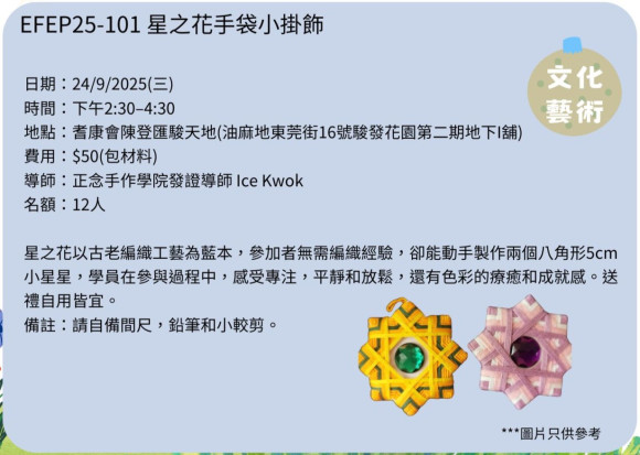 EFEP25-101星之花手袋小掛飾